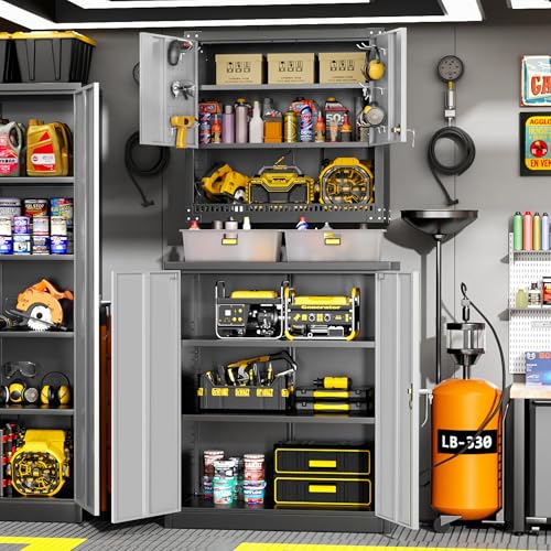 72” Black Metal Storage Cabinet with Lock Z744119