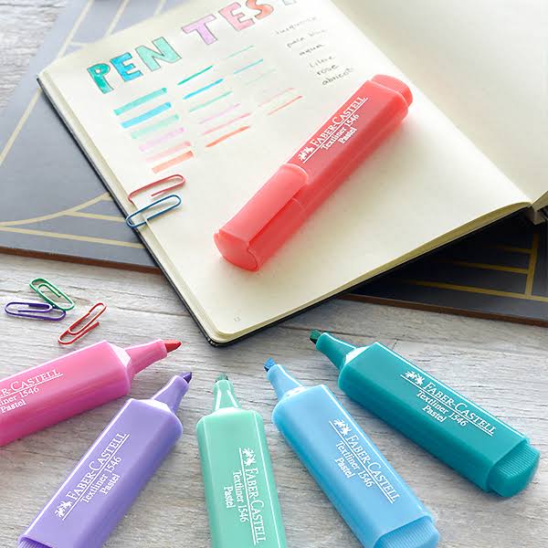 10 Fluorescent Textliner Markers Pastel Blue G97697