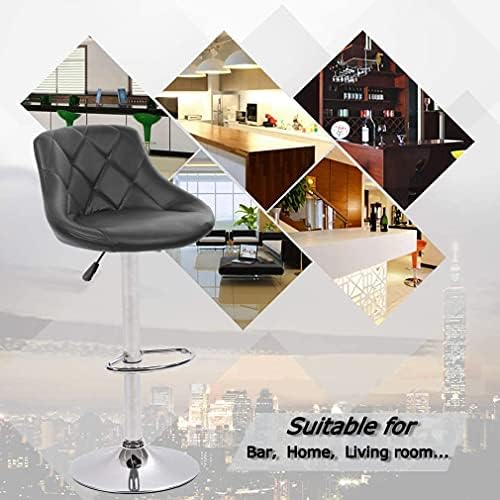 White PU Leather Swivel Barstools Set of 2 B595