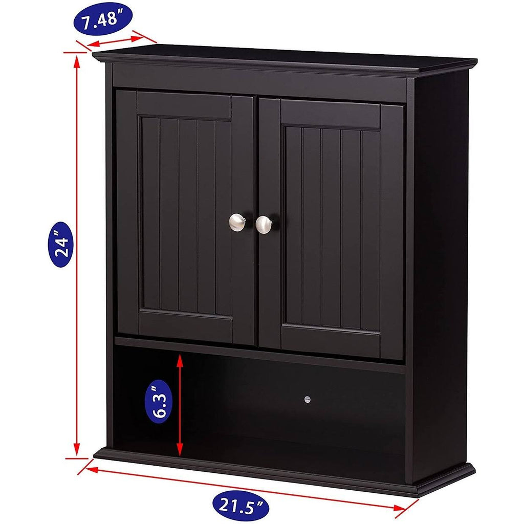 White Wooden Bathroom Wall Storage Cabinet V23470