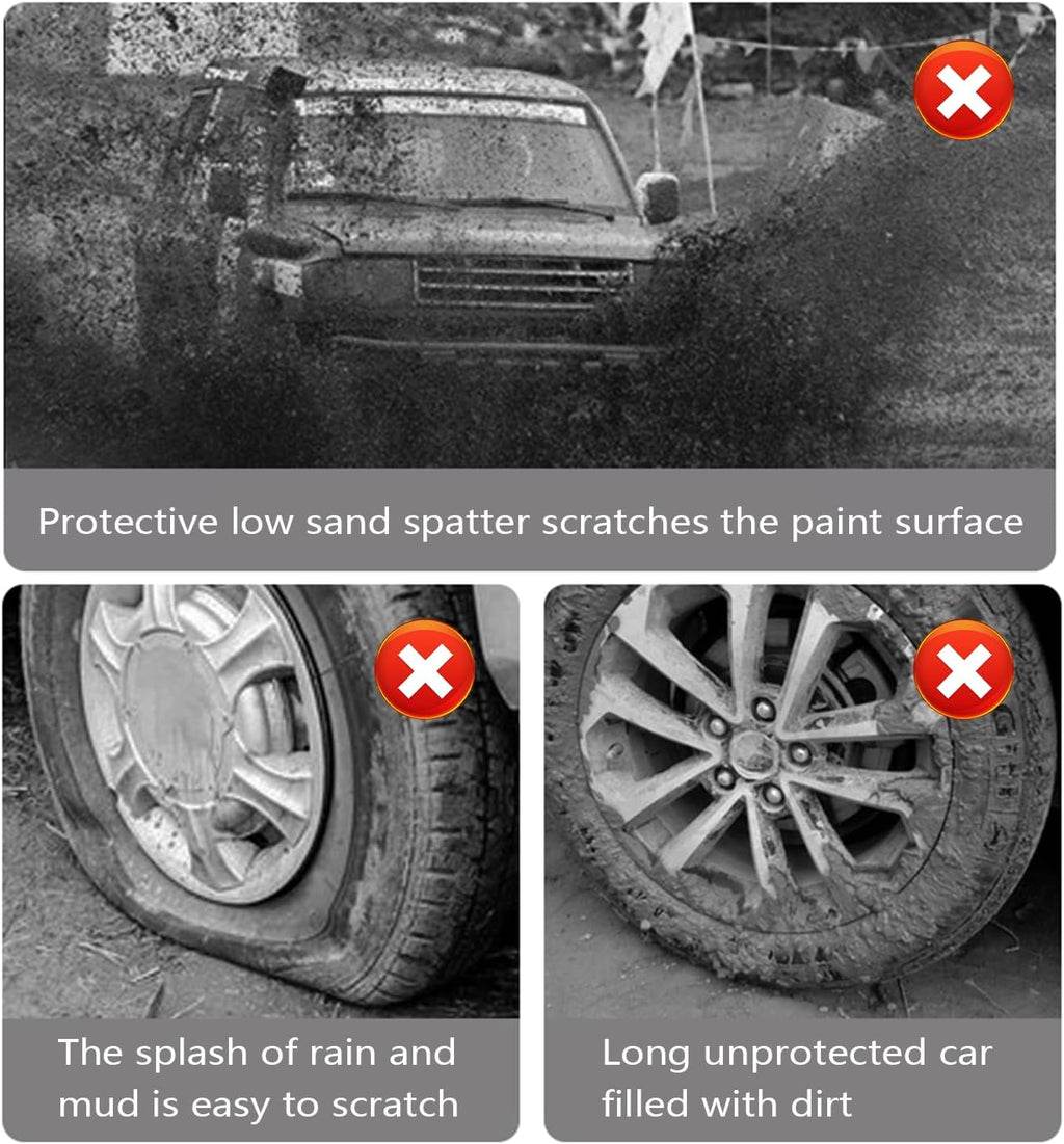 4PCS Black Universal Flexible Splash Guard Mud Flaps O76131