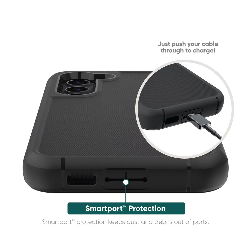 Black Rugged Phone Case for Samsung Galaxy S23 5G Y25931