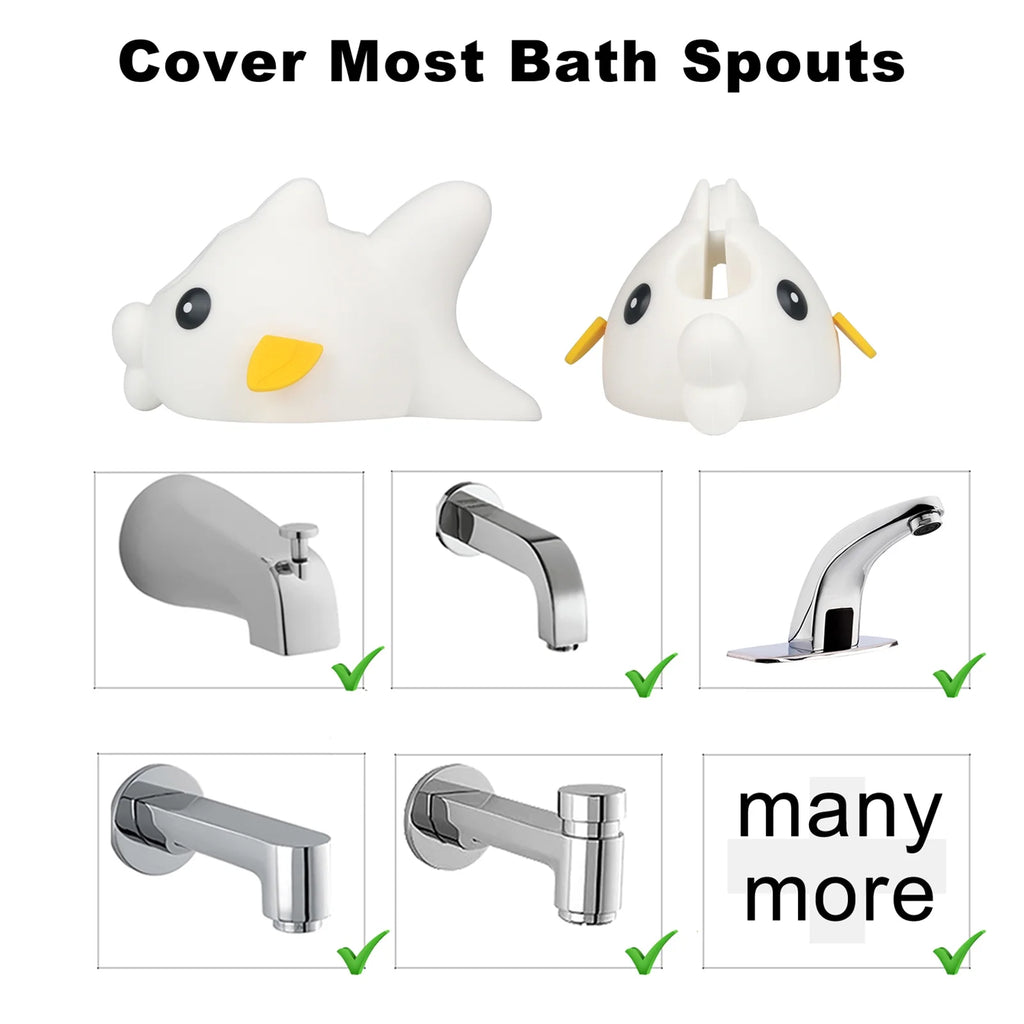 White Faucet Cover with 2 Toys W3963