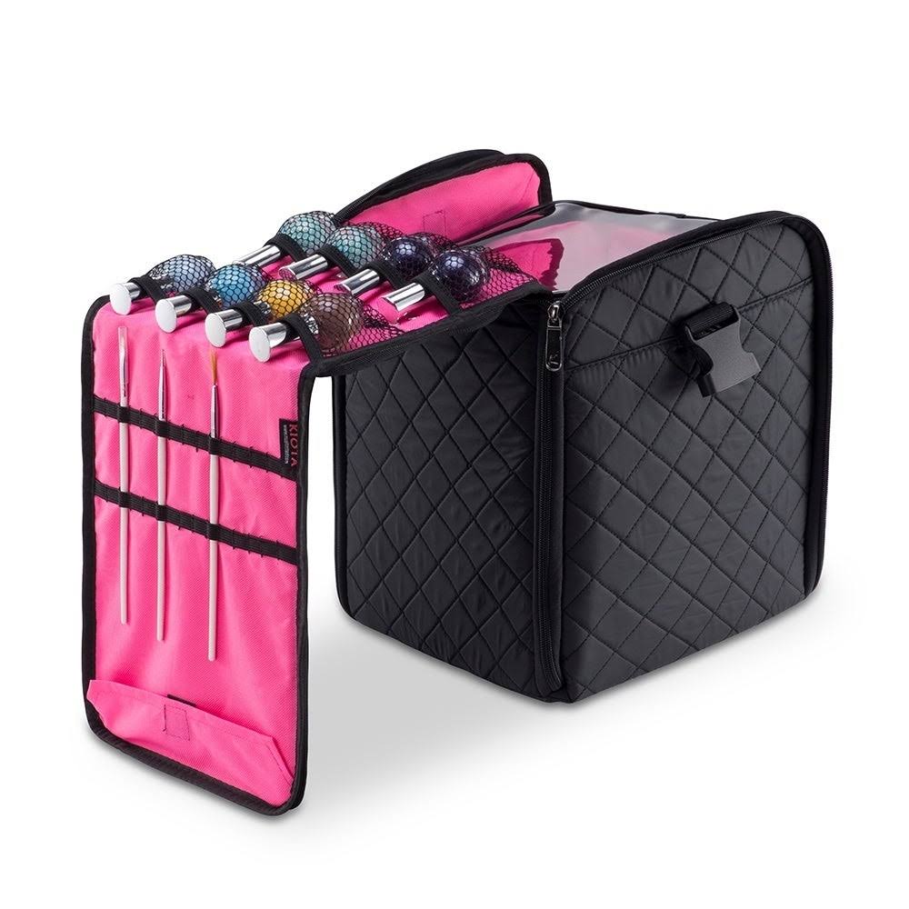 Black Soft-Sided Nail Polish Organizer Case Y273