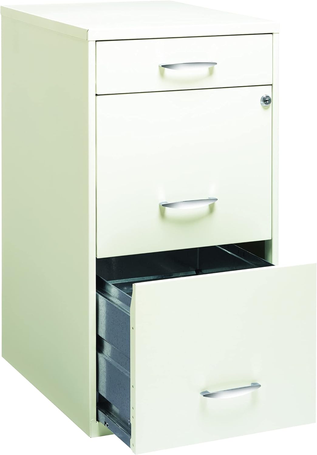 White 3 Drawer Steel File Cabinet R481768