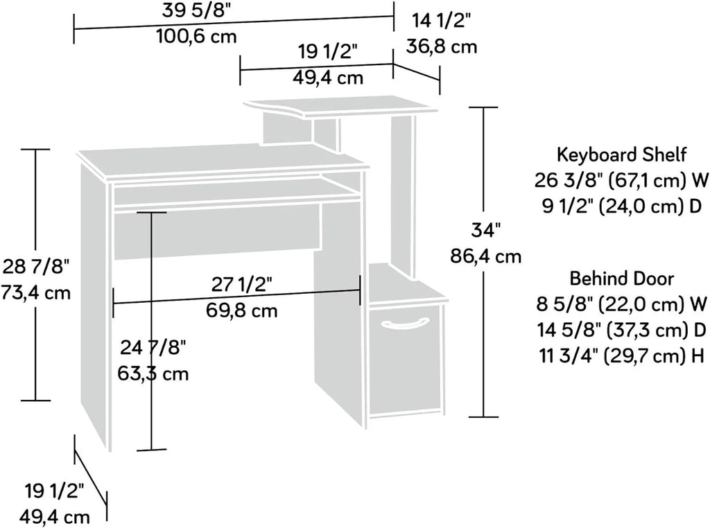 Cinnamon Cherry Finish Computer Desk M870