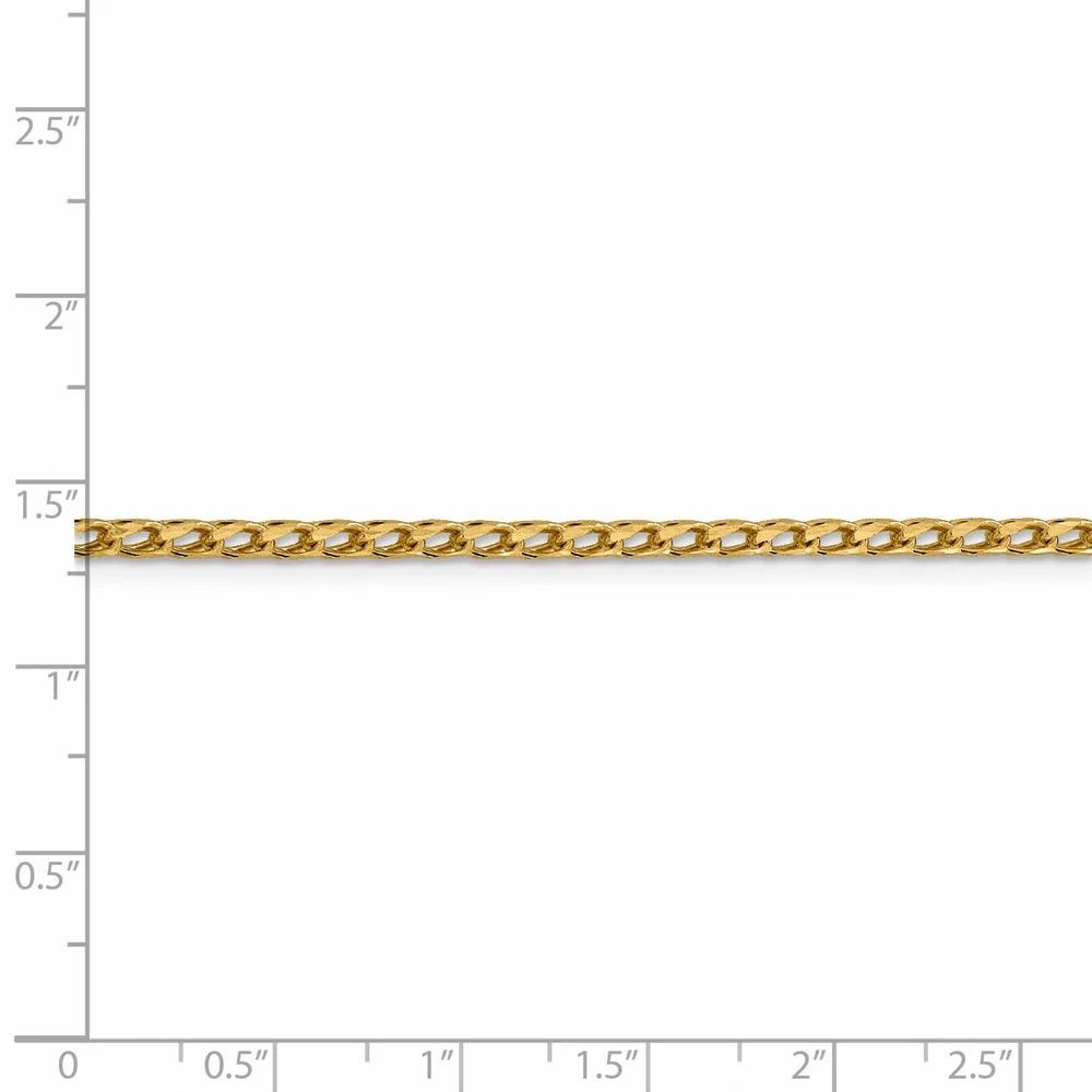 14kt Yellow Gold Diamond Cut Open Franco Chain 18 inch A887