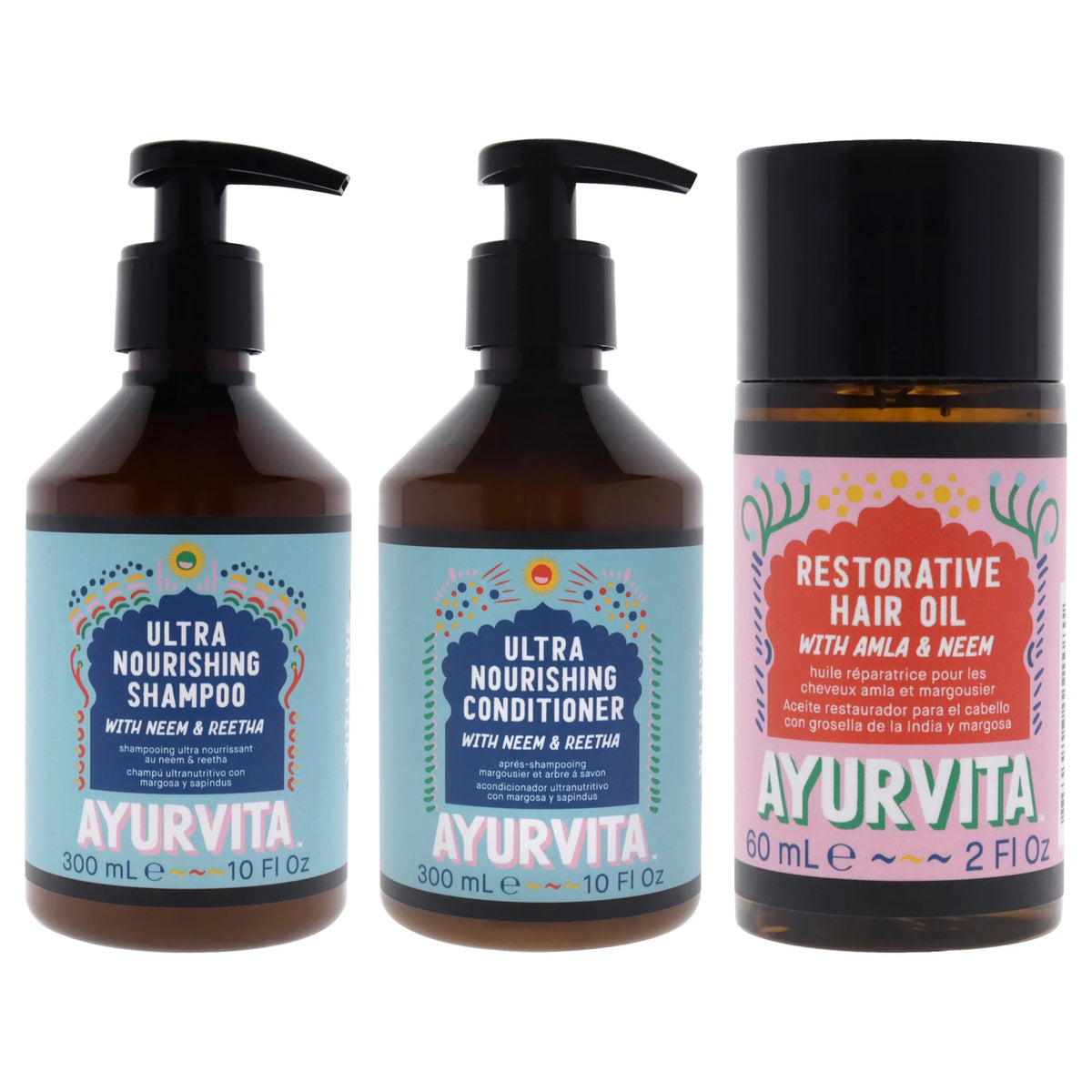 3 Pc Conditioner Shampoo Hair Oil Kit X11016