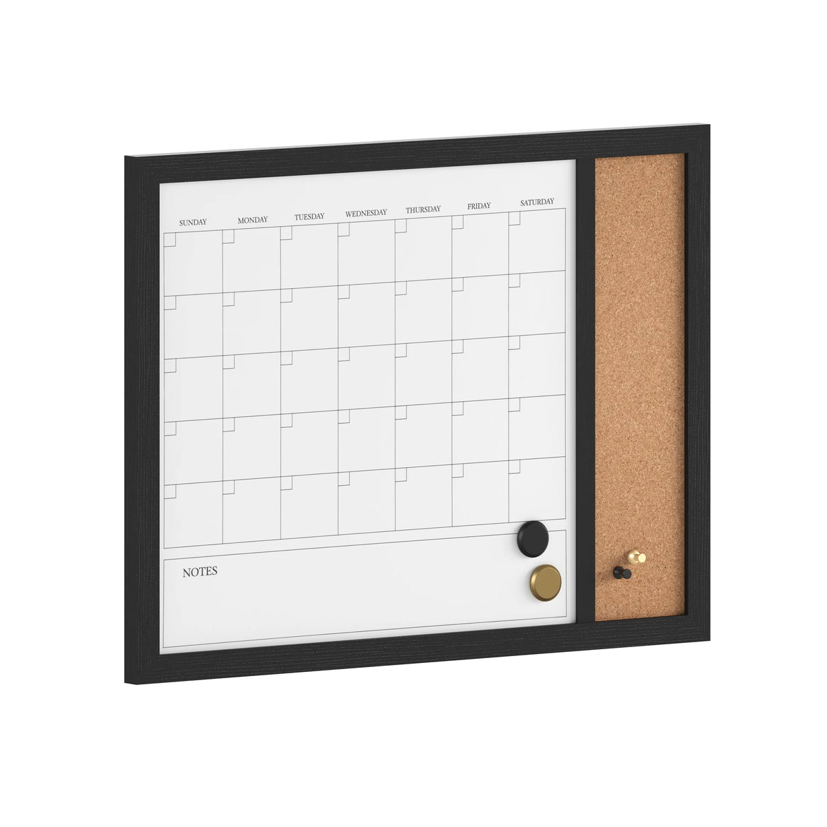 Magnetic Dry Erase Monthly Calendar and Cork Board Combo C916