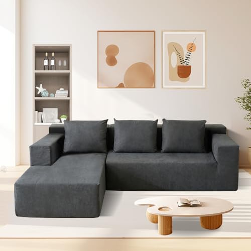 60" Memory Foam Fold Sofa Bed with 2 Pillows Dark Gray Z117600