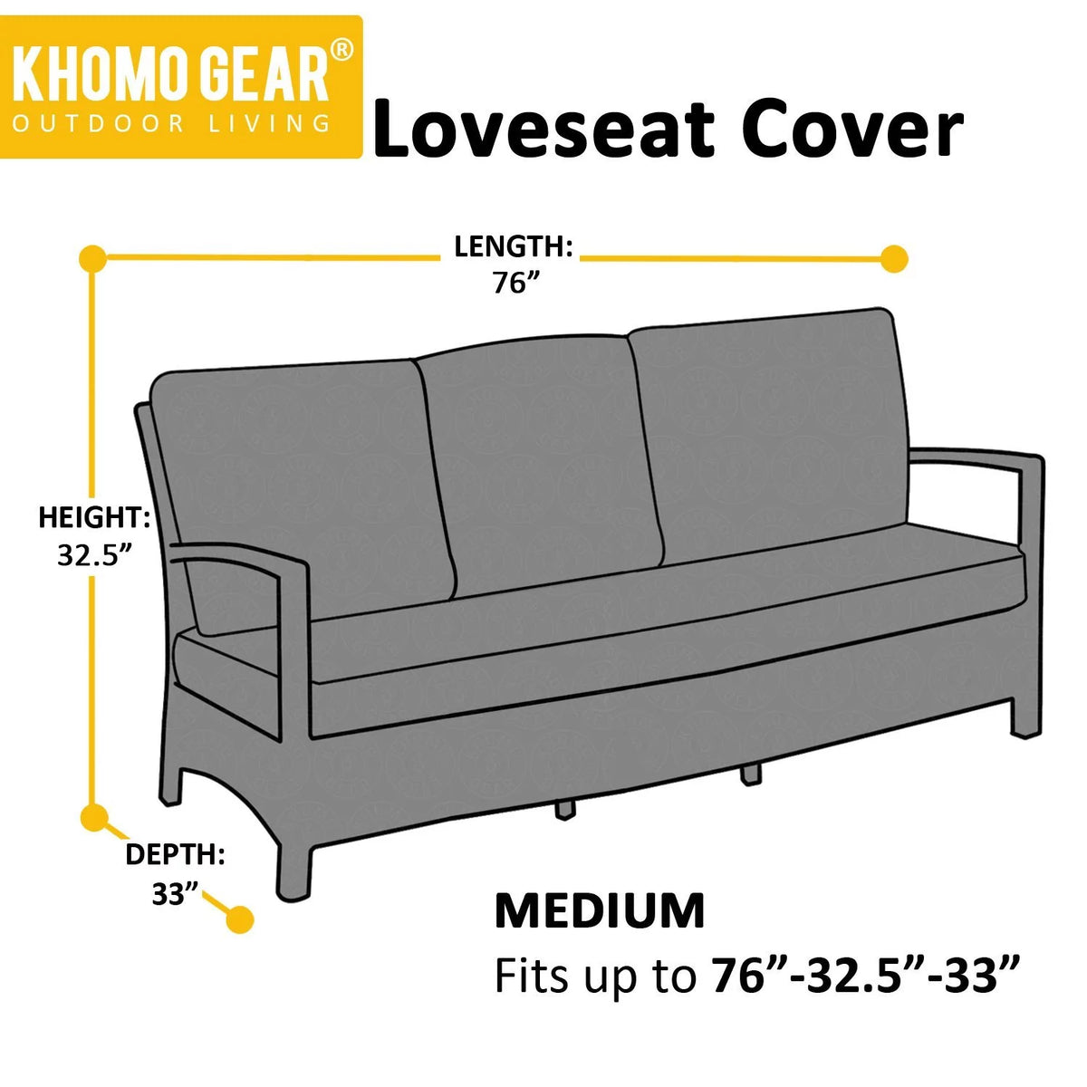 Black Outdoor Sofa Cover B67426