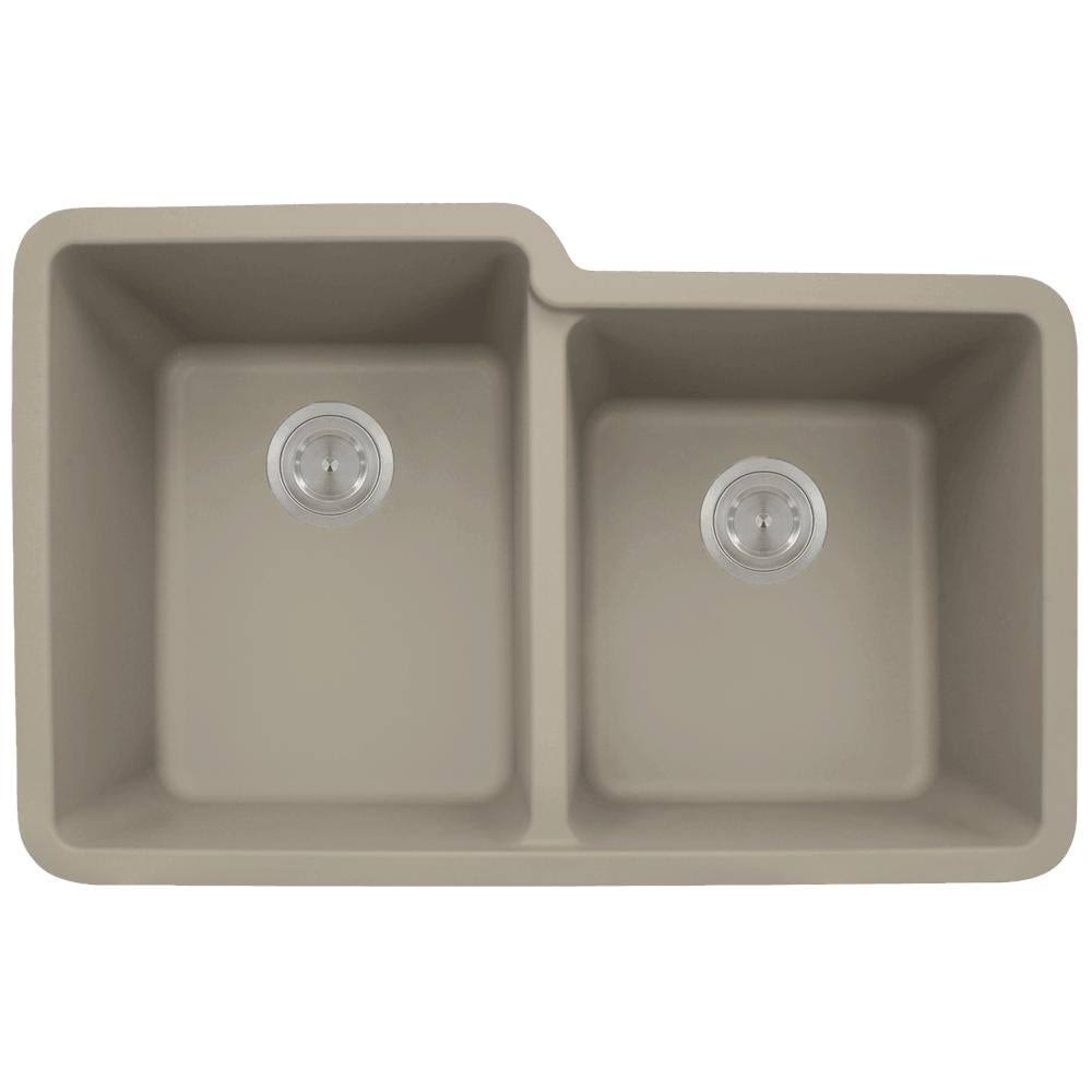 Quartz Granite Double Basin Undermount Kitchen Sink B33232