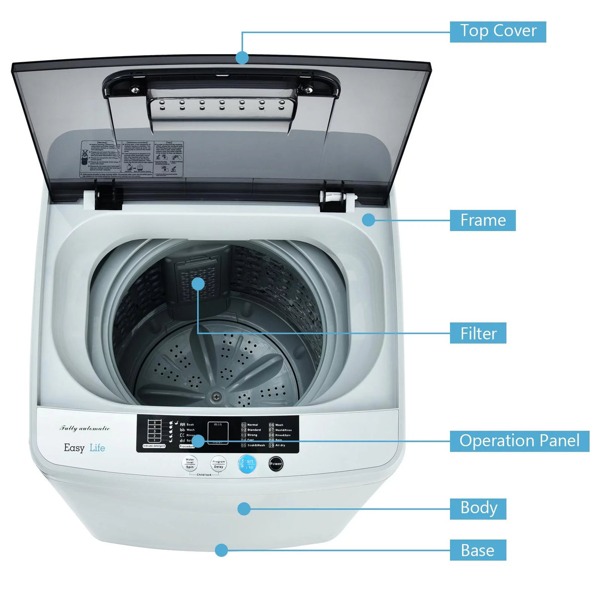 8.8lbs Portable Automatic Washing Machine O627