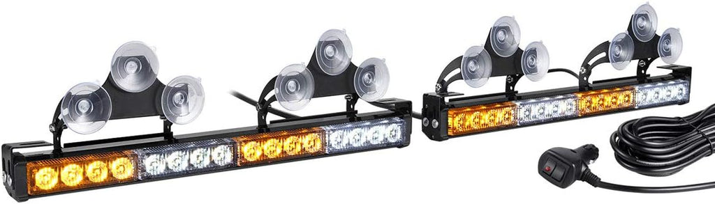 2 in 1 Blue LED Traffic Advisor Strobe Light Bar Pack of 2 P700971