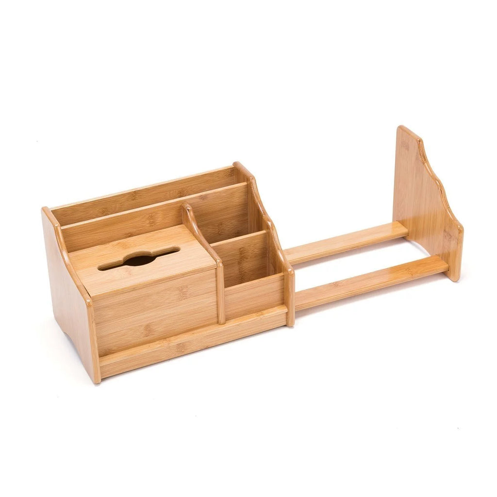 Bamboo Desk Organizer with Extendable Storage J17964