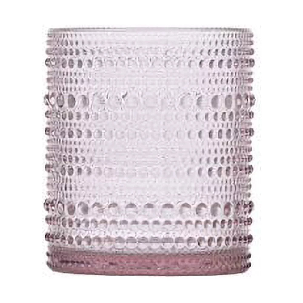 Pink 10 Ounce Set of 6 Double Old Fashion Glass W6605