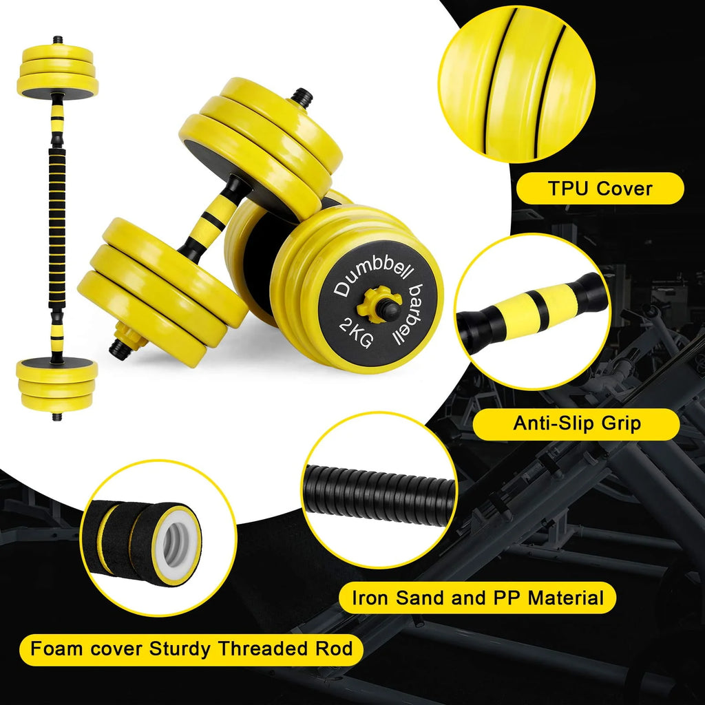 Adjustable 44 Pounds Non-Slip Neoprene Dumbbell Set M7735
