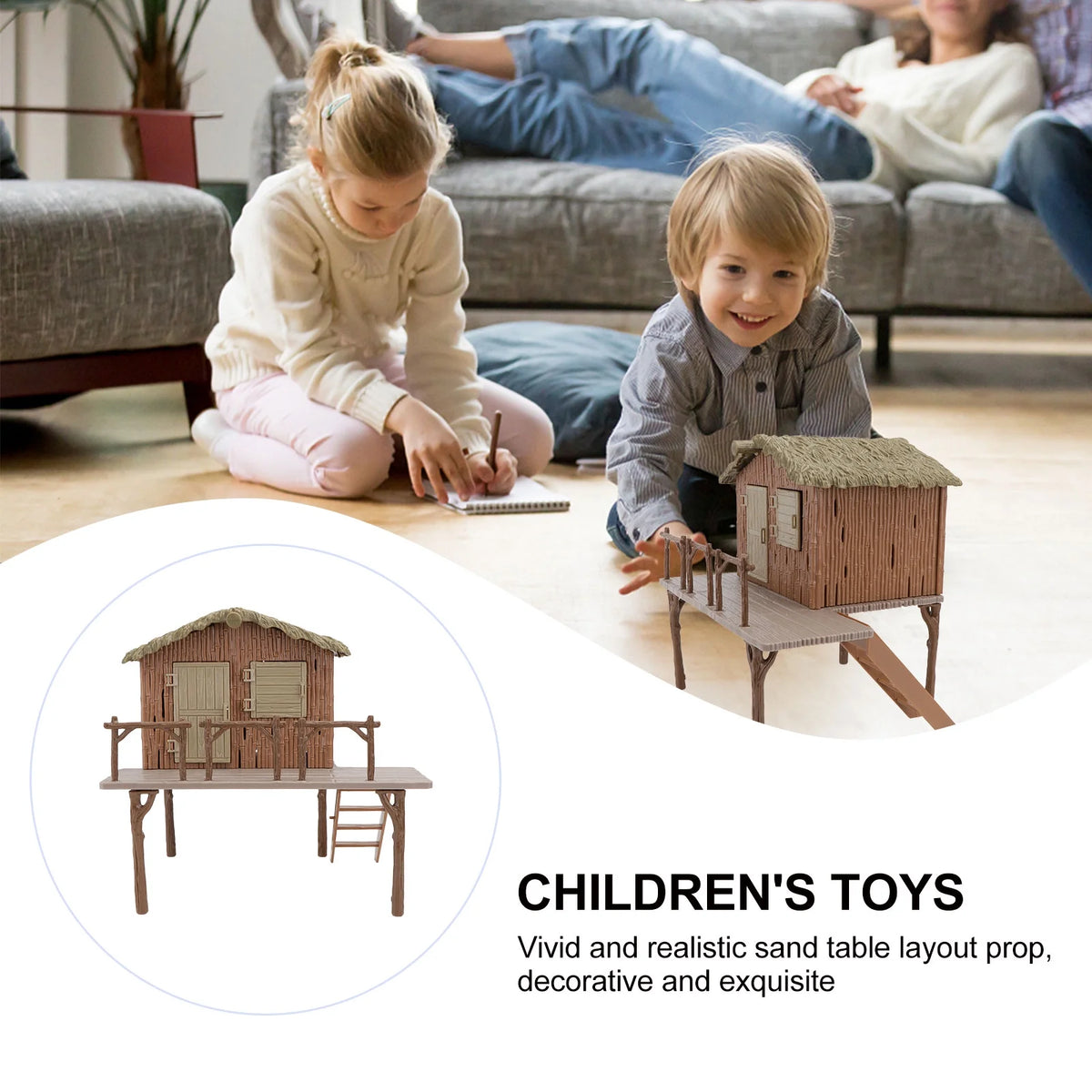 Miniature DIY Farmhouse Model Assembled Educational Toys Y2847