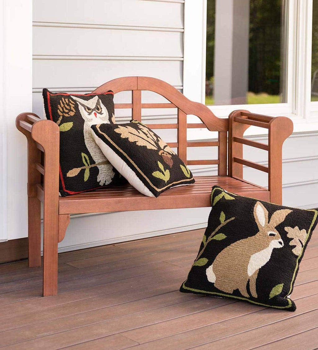 Black Eucalyptus Wood Garden Bench N48495