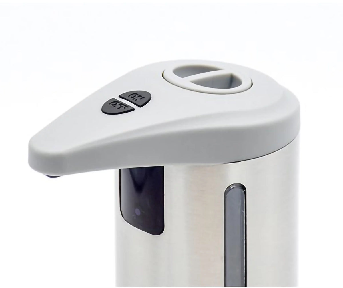 10oz Auto Soap Sanitizer Dispenser Brushed Silver Stainless Steel V816537