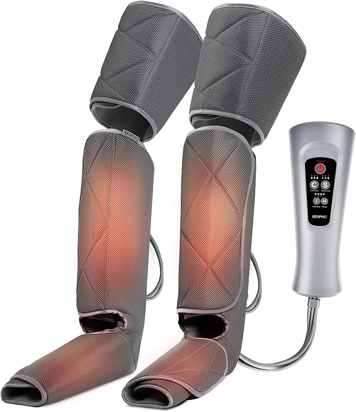 Leg Massager with Heat, Air Compression Calf Thigh Foot Massage O6308