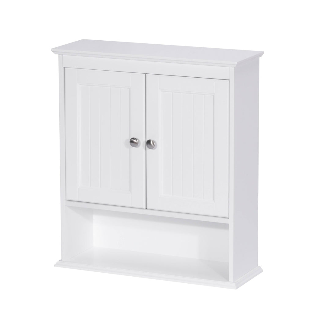 White Wooden Bathroom Wall Storage Cabinet V23470