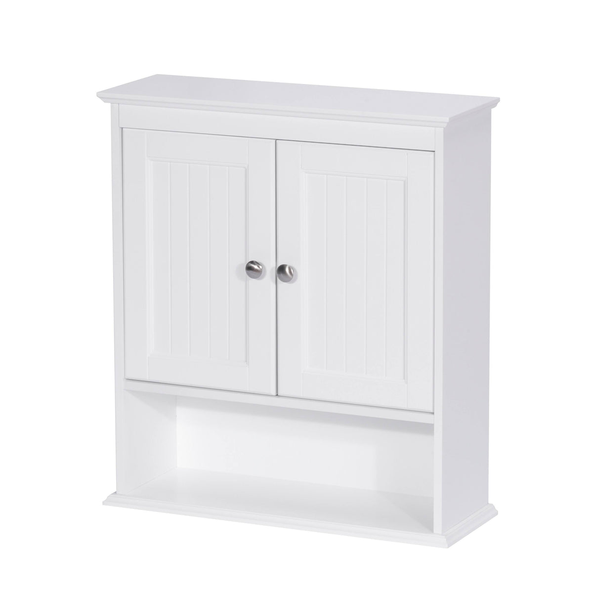 White Wooden Bathroom Wall Storage Cabinet V23470