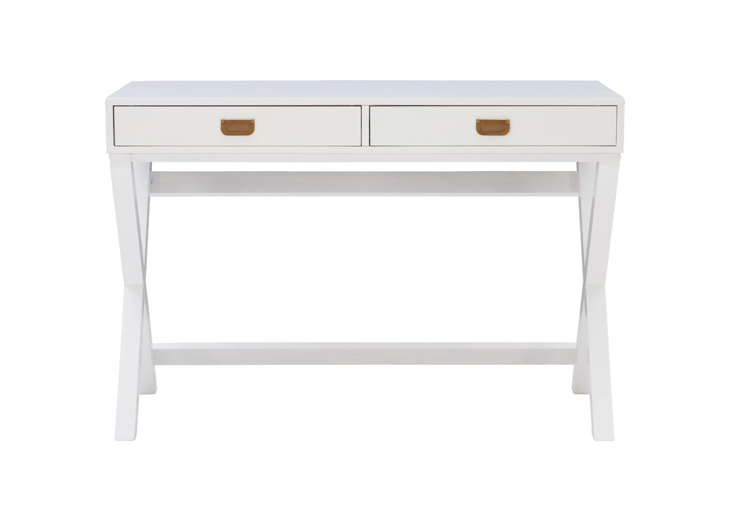2-Drawer White Writing Desk S834284