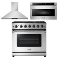 36 Gas Range, Range Hood, Microwave H6507