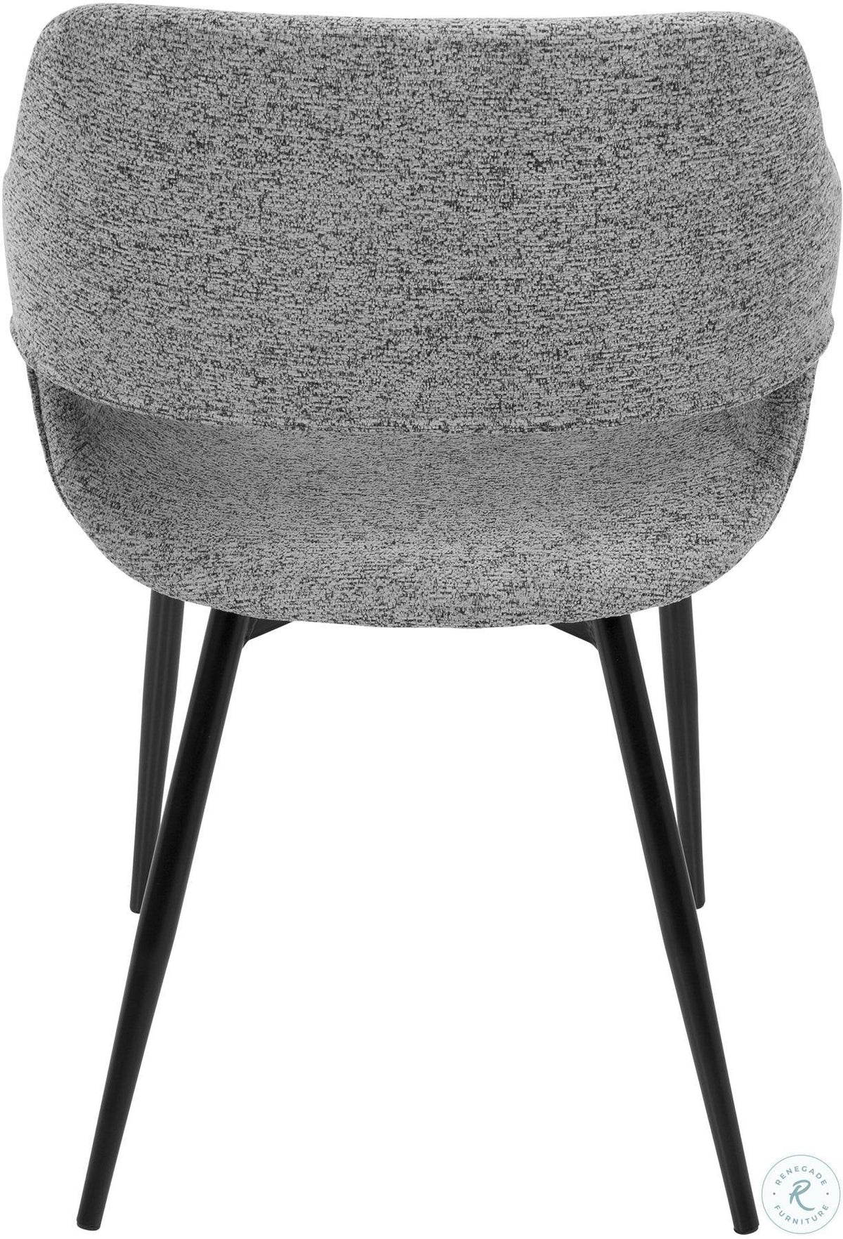 Gray Fabric Dining Chair Set of 2 D53020