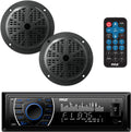 Marine Headunit Receiver Speaker Kit with Bluetooth Waterproof Speakers Pack of 2 Y403