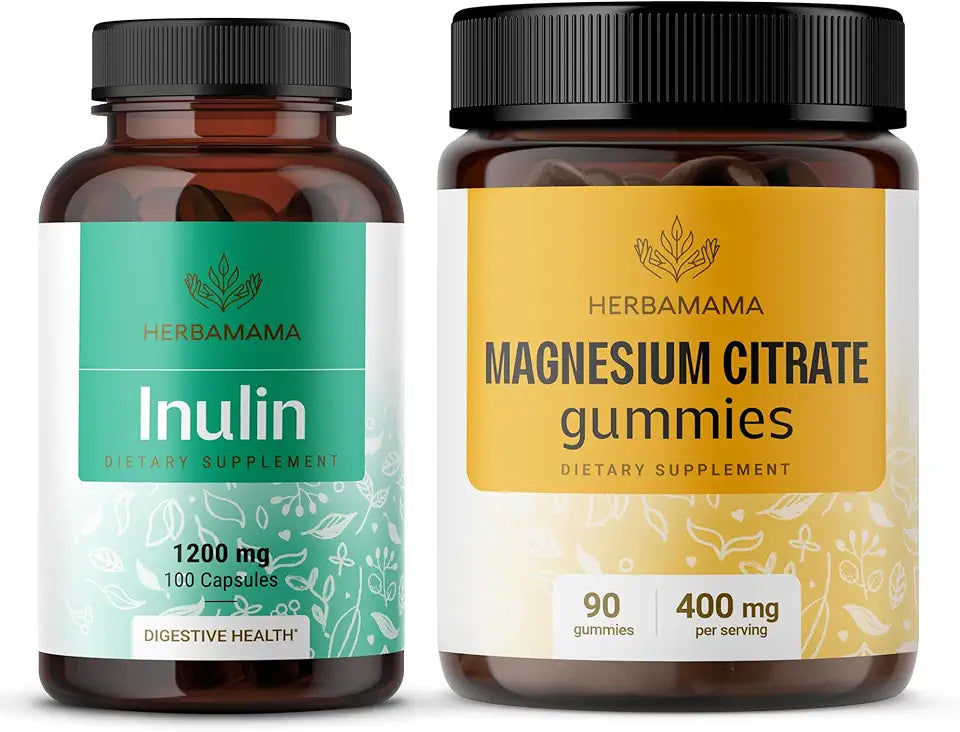 1200 mg Inulin Fiber Capsules & 400 mg Magnesium Citrate Gummies H992
