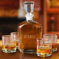 Decanter Set with 4 Low Ball Glasses G86438
