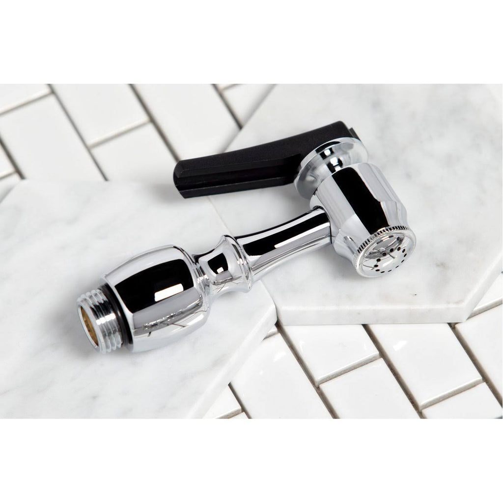 Bridge Kitchen Faucet with Brass Sprayer, Polished Brass B418533