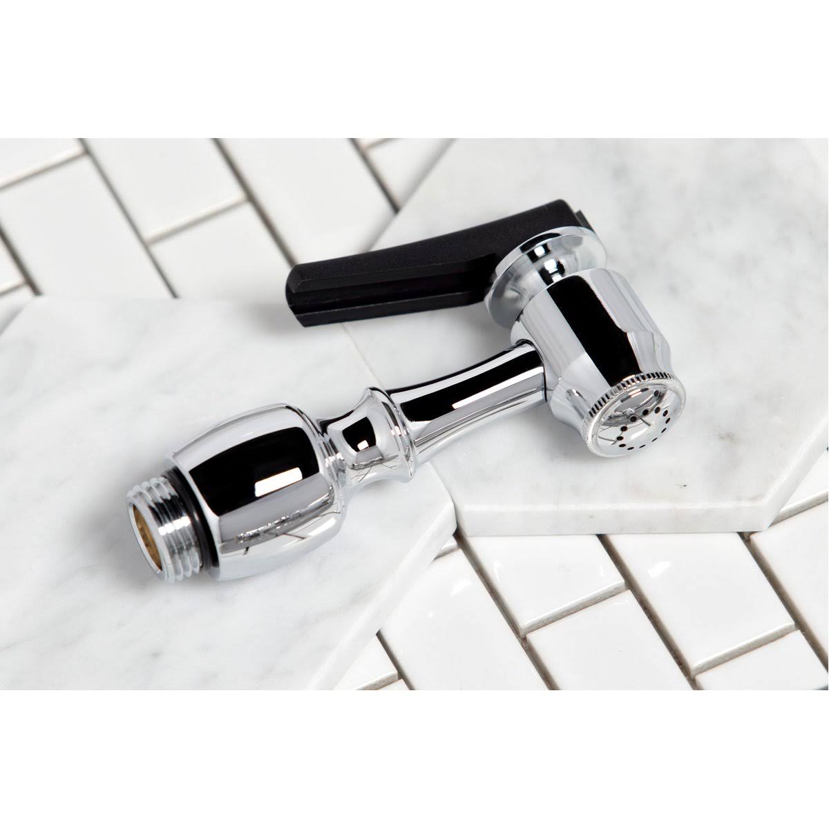 Bridge Kitchen Faucet with Brass Sprayer, Polished Brass B418533