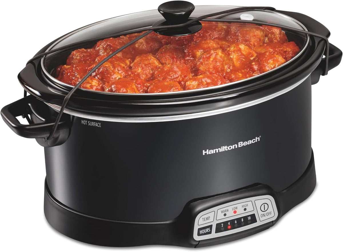 Electric Deep Fryer with Frying Basket, 7 Quart Programmable Slow Cooker Y141834