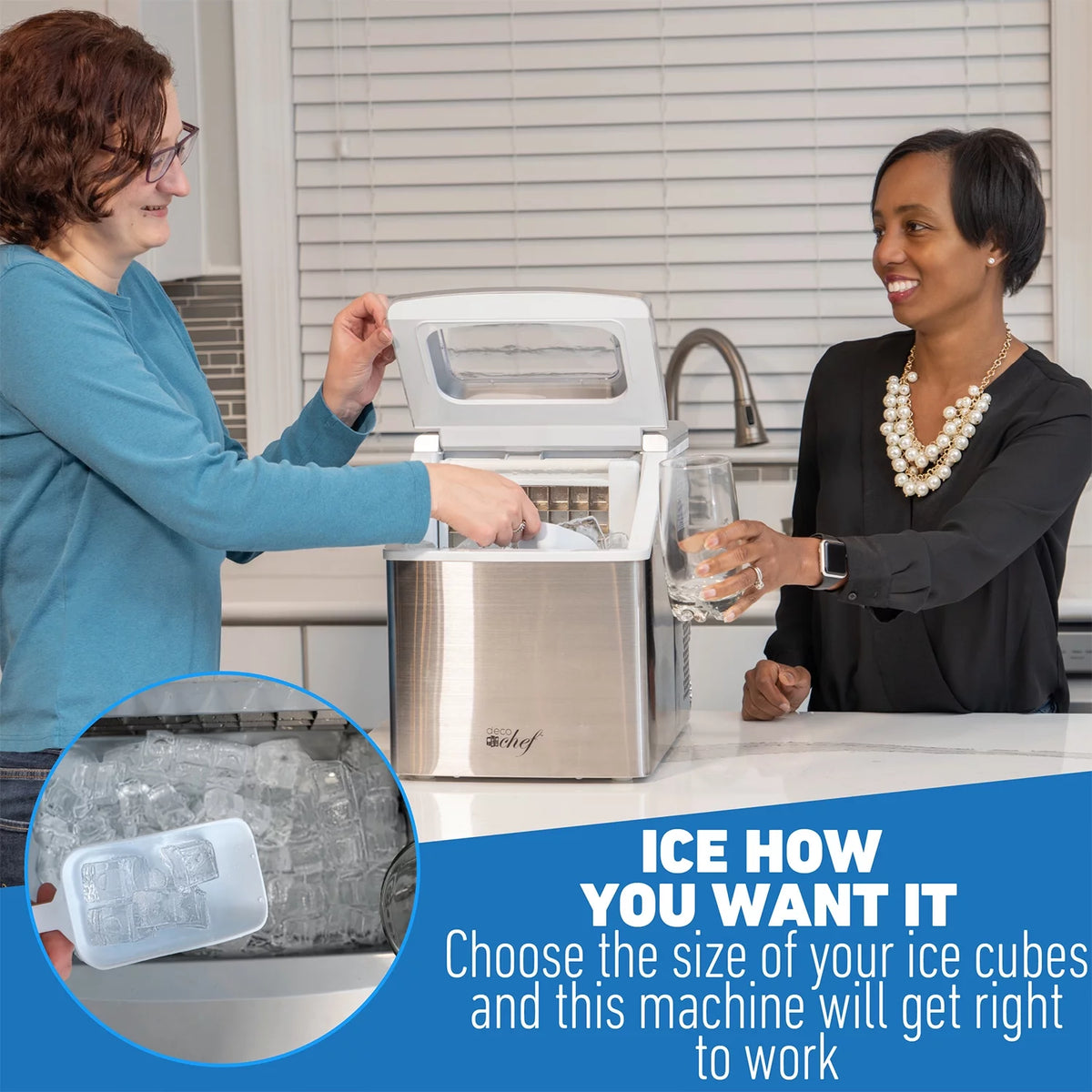 40 LB Stainless Steel Countertop Ice Maker N8588