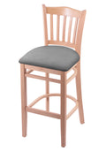 25 inch Counter Stool with Natural Finish and Folkstone Grey Seat T5824
