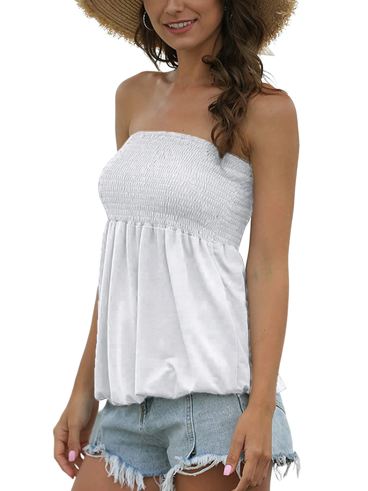 Womens Strapless Bandeau Tank Top N60864