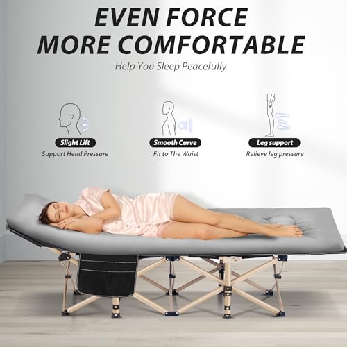 Folding Camping Cot with Large Pocket I5414