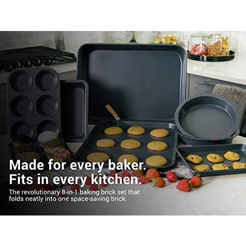 8 Piece Nonstick Carbon Steel Baking Pan Set X606