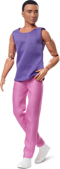Fashion Doll with Purple Mesh Top and Pink Pants P61884