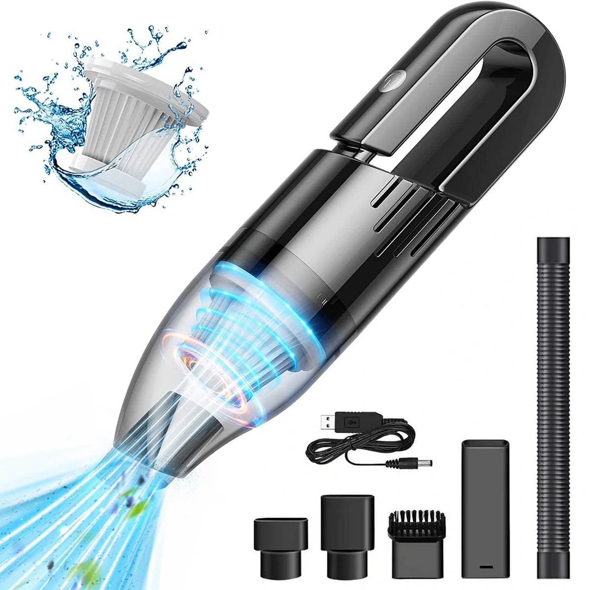 Cordless Handheld Vacuum Cleaner 6500Pa with Multi-Nozzles M679732