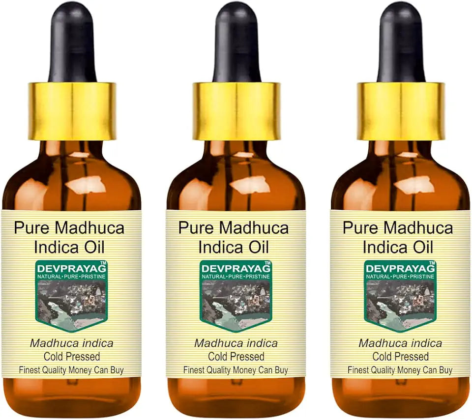 Cold Pressed Madhuca Indica Oil with Glass Dropper 100ml X 3 D54882
