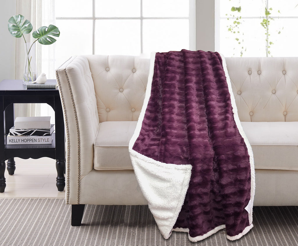 Sherpa Throw Plum M5314