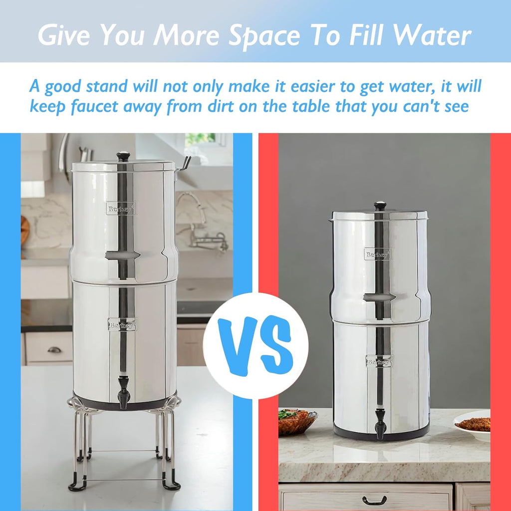 9'' Diameter 6'' Tall Stainless Steel Countertop Stand with Hooks K9758