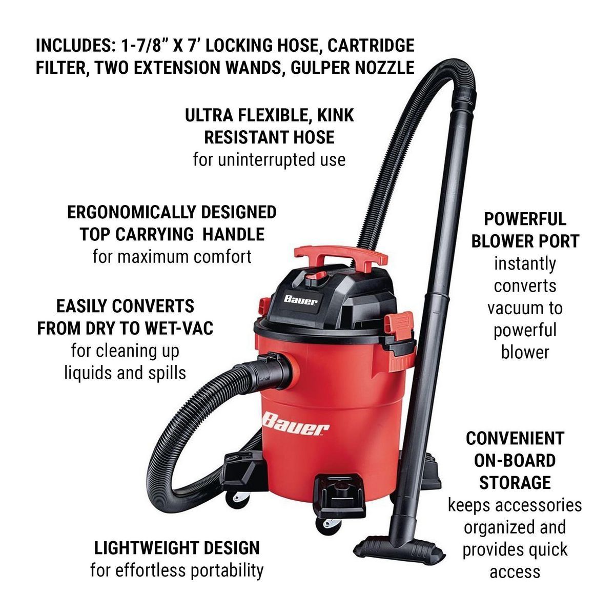 6 Gallon 4 Peak HP Wet/Dry Vacuum A52922