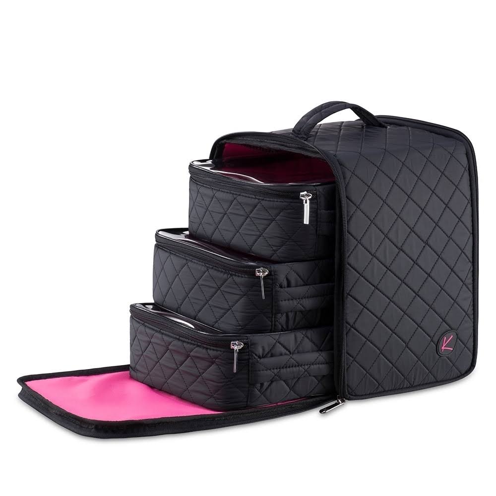 Black Soft-Sided Nail Polish Organizer Case Y273