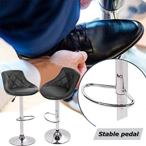 White PU Leather Swivel Barstools Set of 2 B595