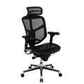 Gray/Black High-Back Executive Desk Chair with Headrest R69521